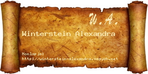 Winterstein Alexandra névjegykártya